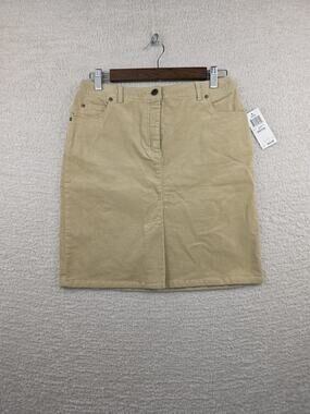 State-ments Petite Riviera Corduroy Skirt Bamboo Size 6P NWT